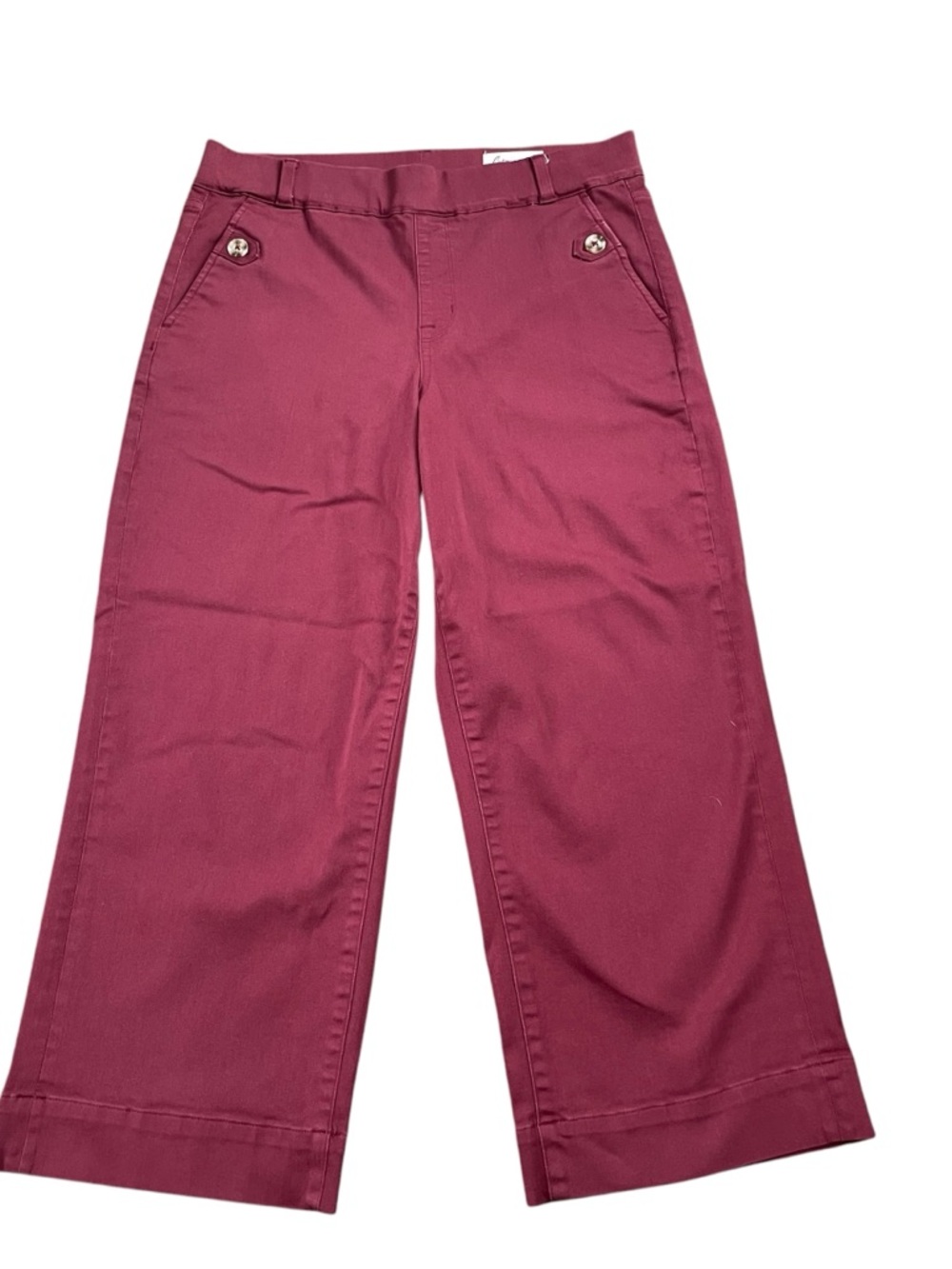 Cosmic Blue Love Magenta Wide Leg Pull On Crop Pants.  Size 30